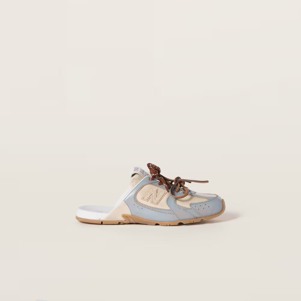 530 SL Mules – Bleached Leather & Gum Sole Sky Blue Travertine Gray Edition