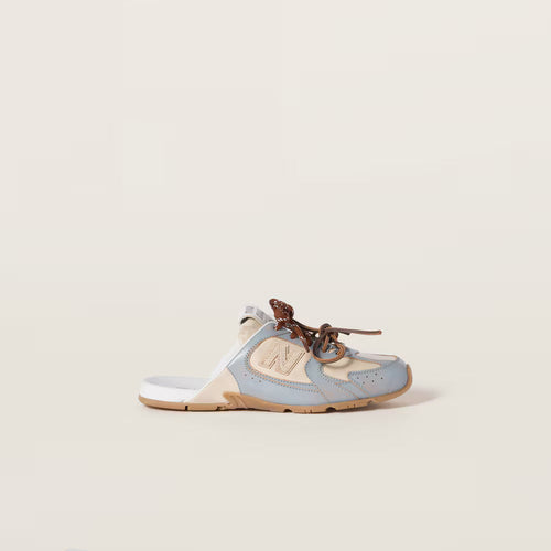 530 SL Mules – Bleached Leather & Gum Sole Sky Blue Travertine Gray Edition