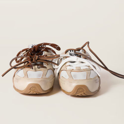 530 SL Mules – Bleached Leather & Gum Sole Travertine Gray White Edition